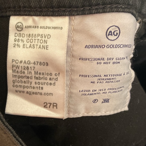 AG Adriano Goldschmied Prima Cigarette Ankle, Metal Gray, 27x28, NWT $208 MSRP - Picture 7 of 12